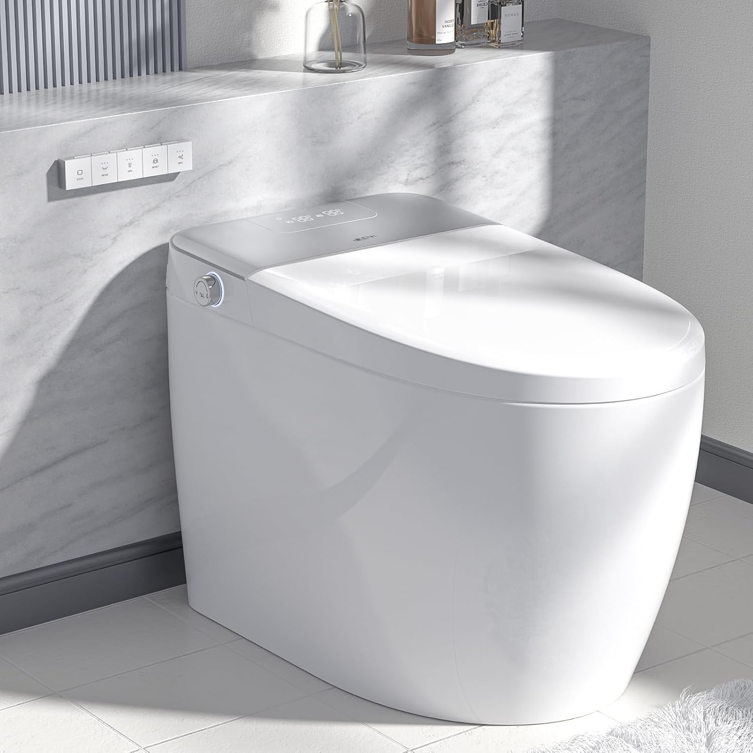 B0BLNHQ9FD - LEIVI Smart Toilet with Built-in Bidet Seat, Tankless Toilet with