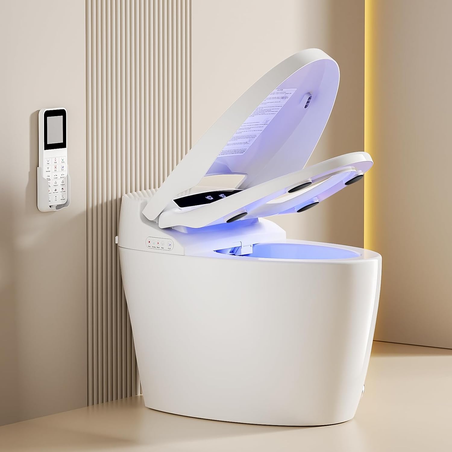 B0CGXMCZF1 - Smart Toilet,Japanese Tankless Toilet with Warm Water Sprayer and Dryer,