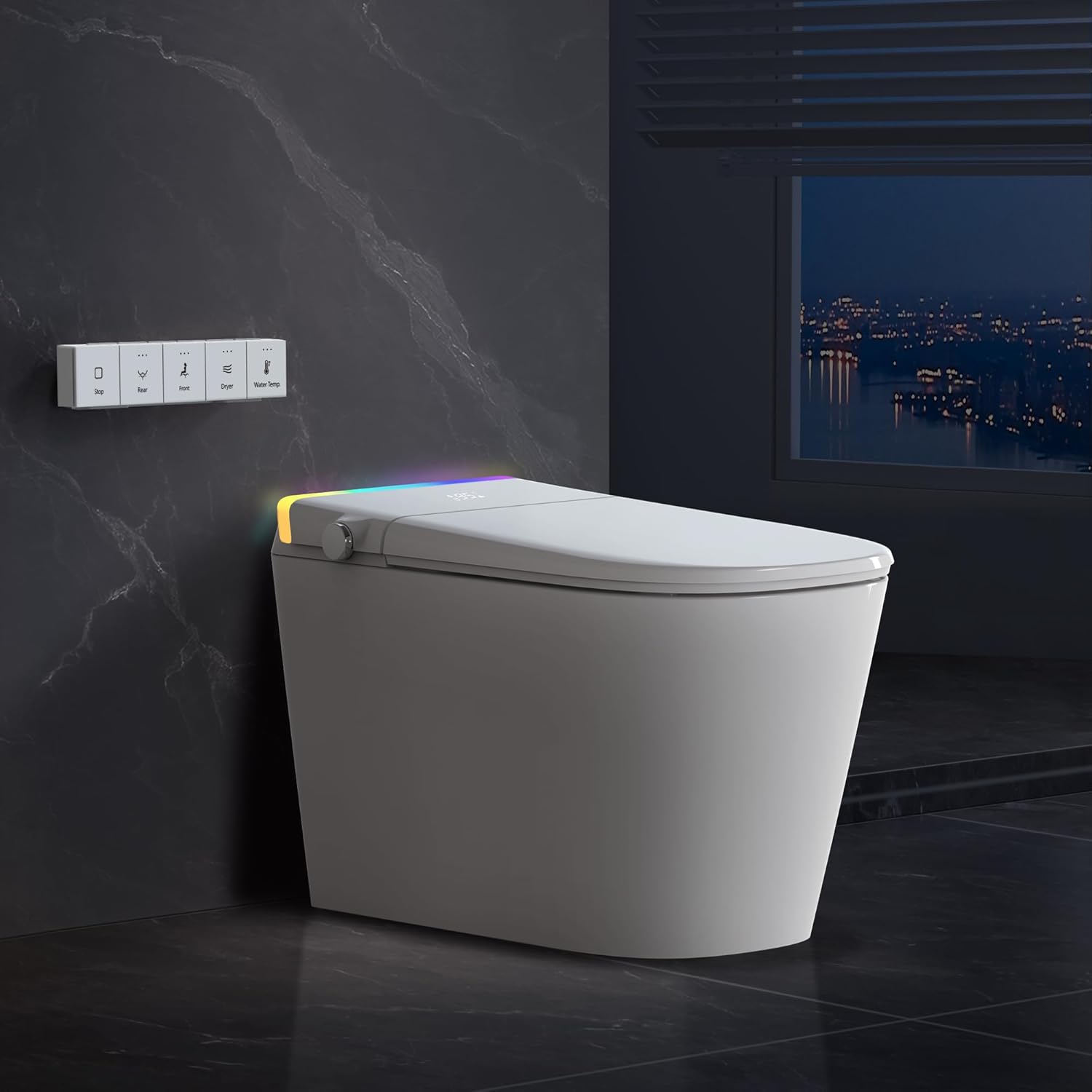 B0D75W9P85 - Smart Toilet with Built-in Tank & Bidet, 4-Second Quiet Flush,