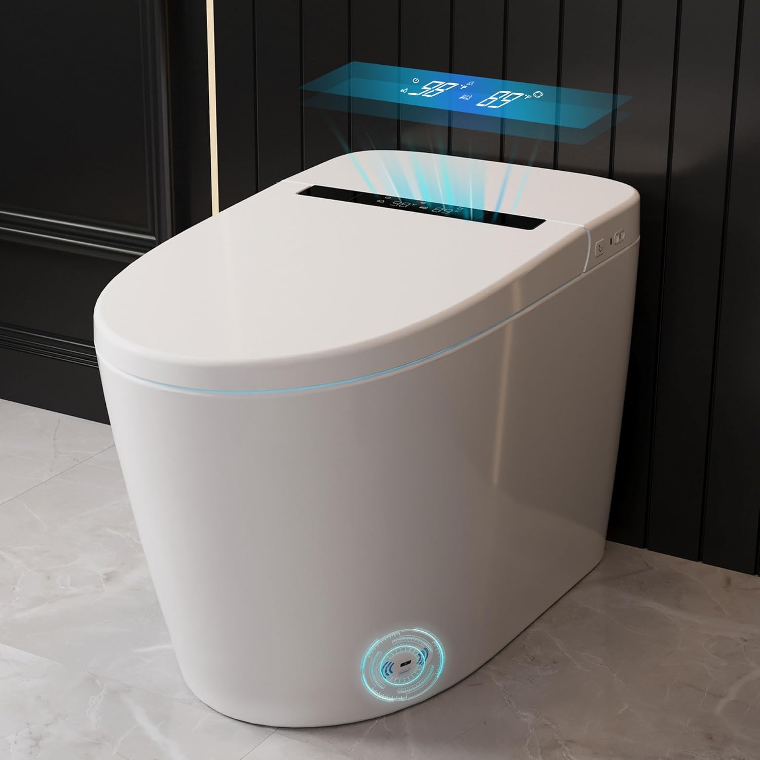 B0DJKV5HQD - DeerValley Smart Bidet Toilet, One Piece Bidet Toilet for Bathrooms,