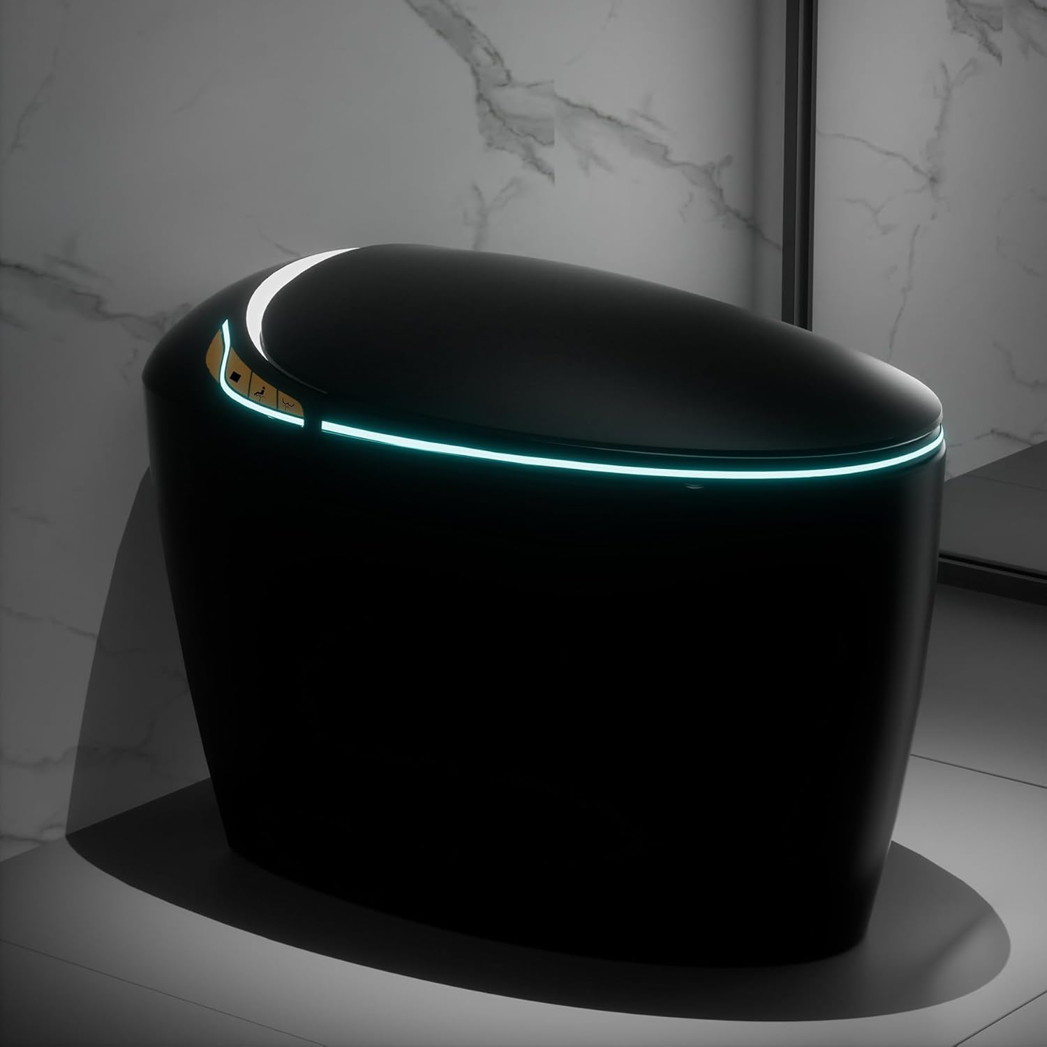 B0DJVCHSW2 - WinZo Luxury Smart Toilet With Bidet Seat, Elongated Egg Shaped