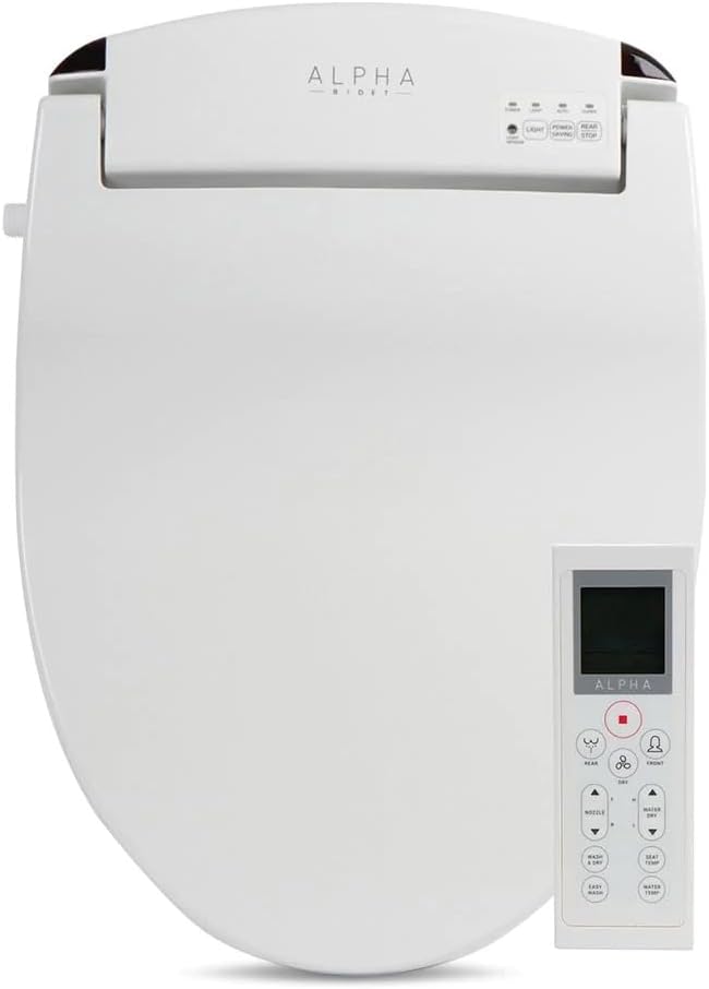 B015GC6SAC - ALPHA BIDET JX2 Elongated Bidet Toilet Seat, White, Endless Warm