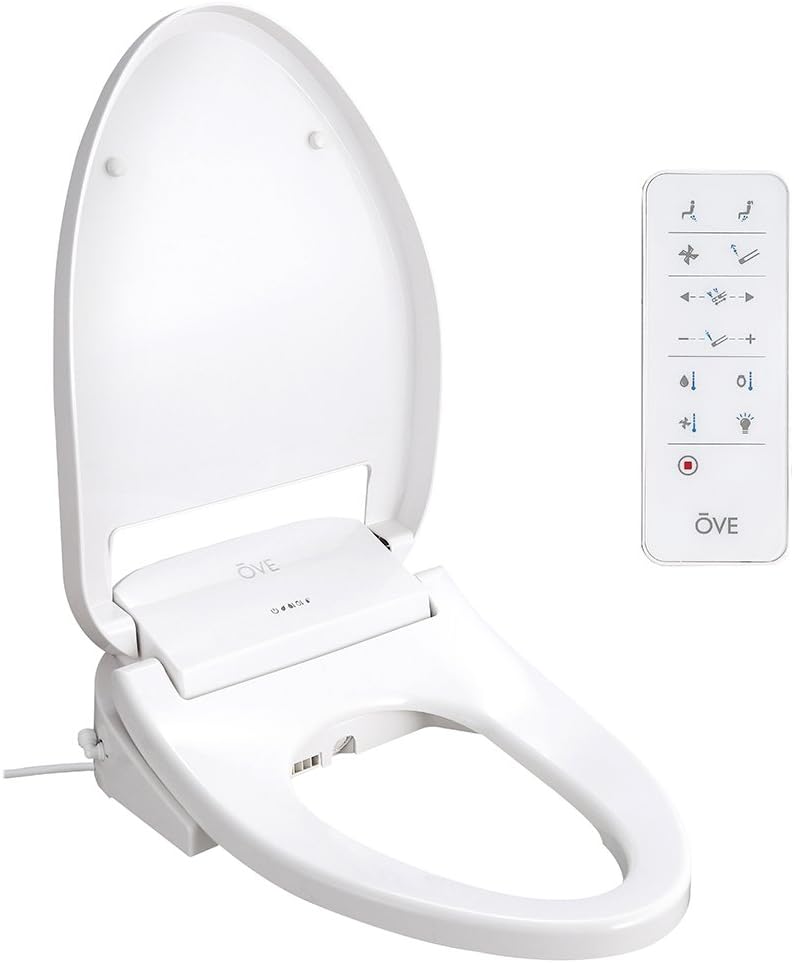 B0794QSQM8 - OVE Decors Calero Elongated Smart Bidet Toilet Seat with Remote