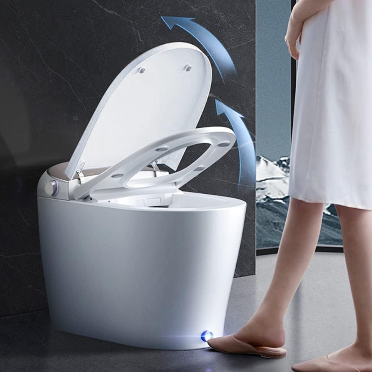 B0BTDJGYRM - EPLO DP7 Smart Toilet with Bidet Built in,Auto Open/Close,Heated Seat,Automatic