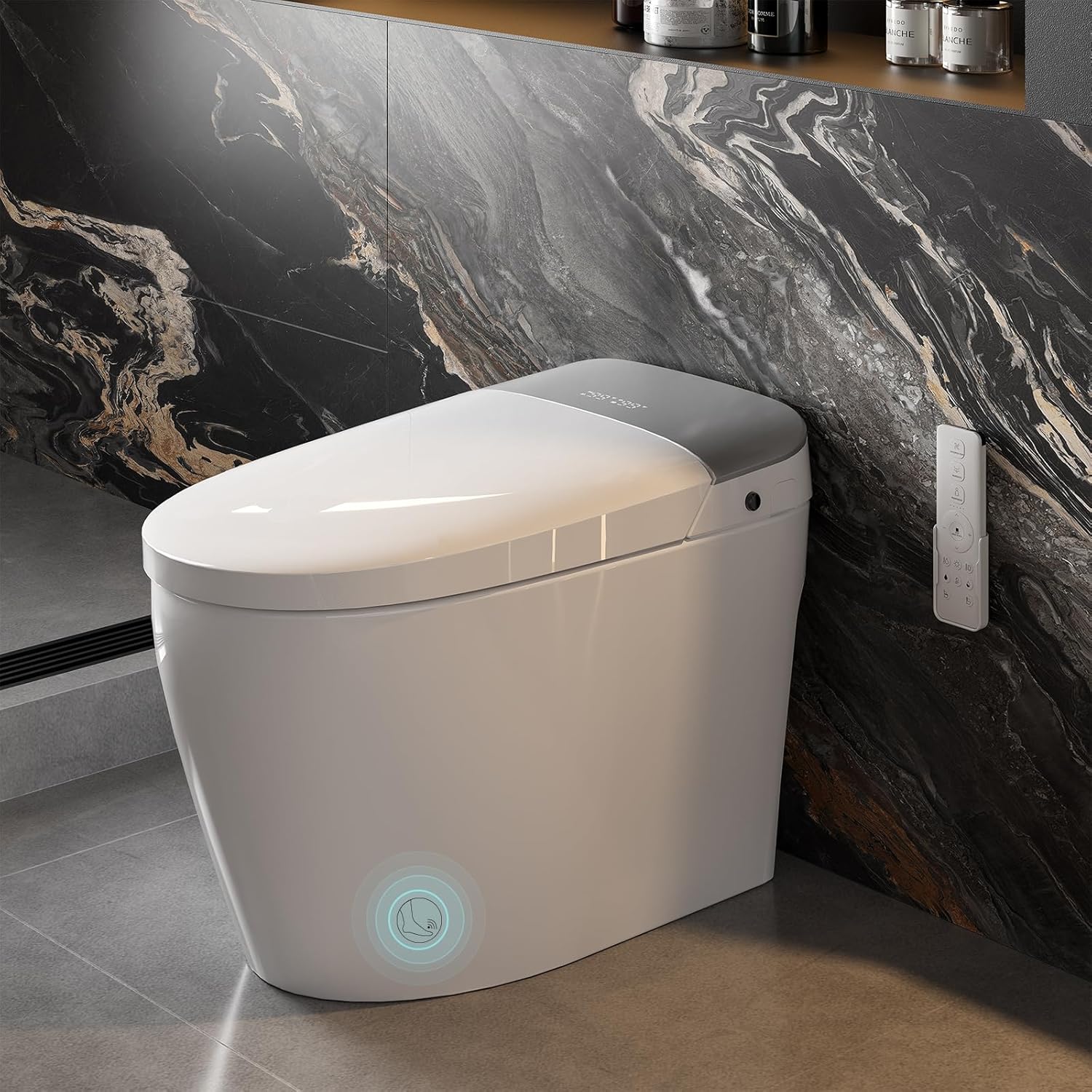 B0D4PMKTQV - Smart Toilet, Bidet Toilet with Pump Assisted Flush, Foot Sensor