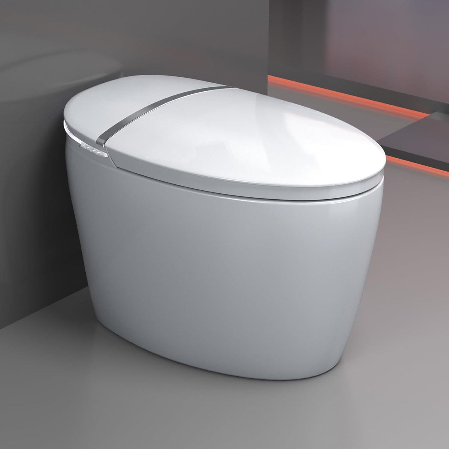 B0D5GSG6ZB - Smart Toilet with Off-seat Auto Flush, Foot Sensor Flush, Power