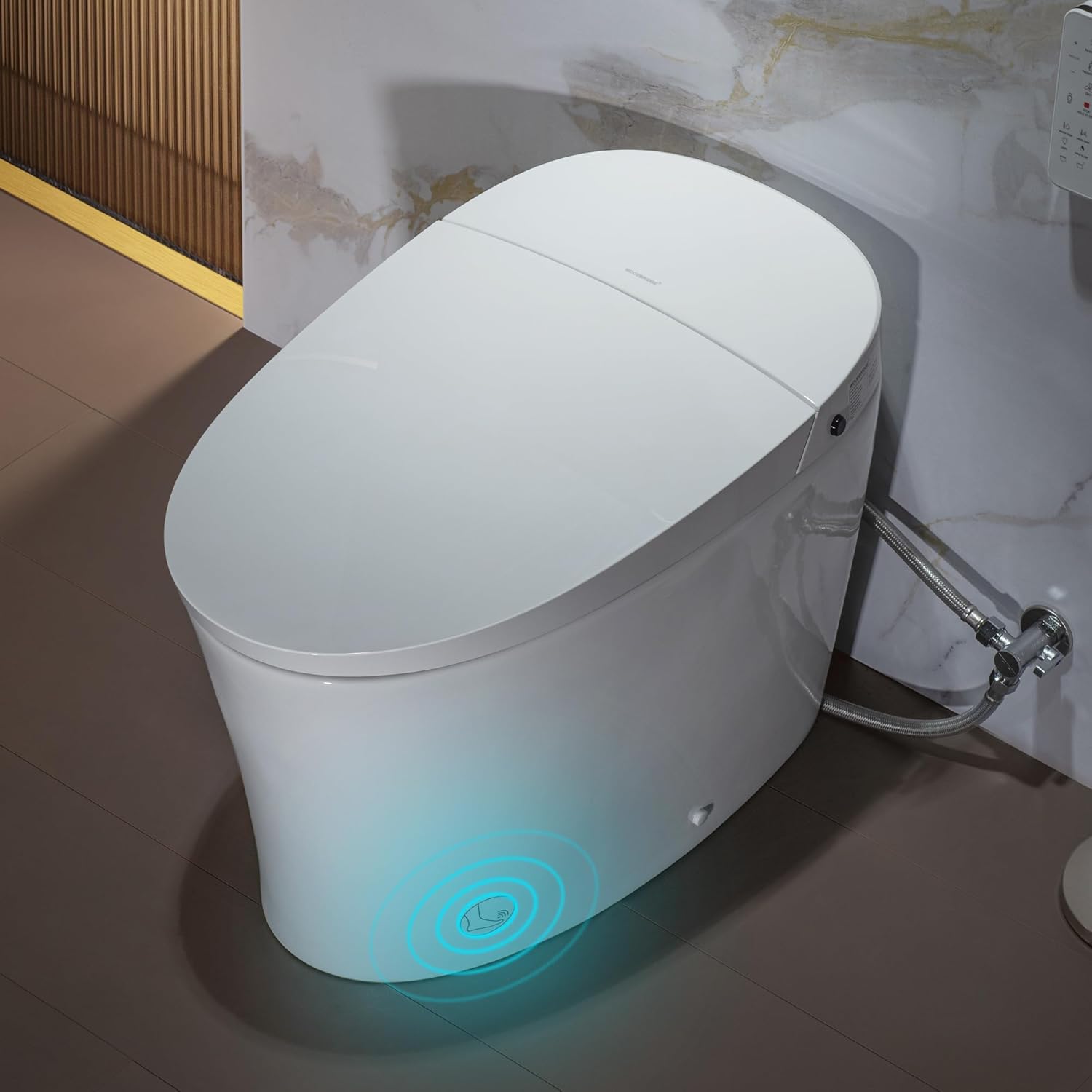 B0D7LDV6TL - WOODBRIDGE Smart Bidet Toilet, Auto Open & Close, Auto Flush,