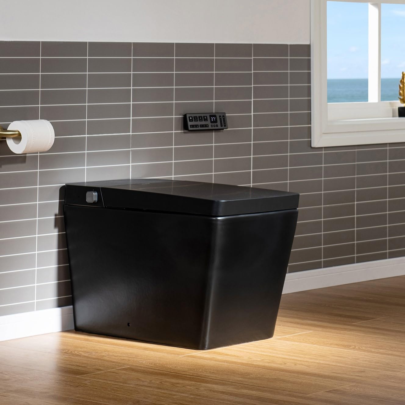B0D9BJP7BL - WOODBRIDGE Square Smart Bidet Toilet with Auto Open & Close,