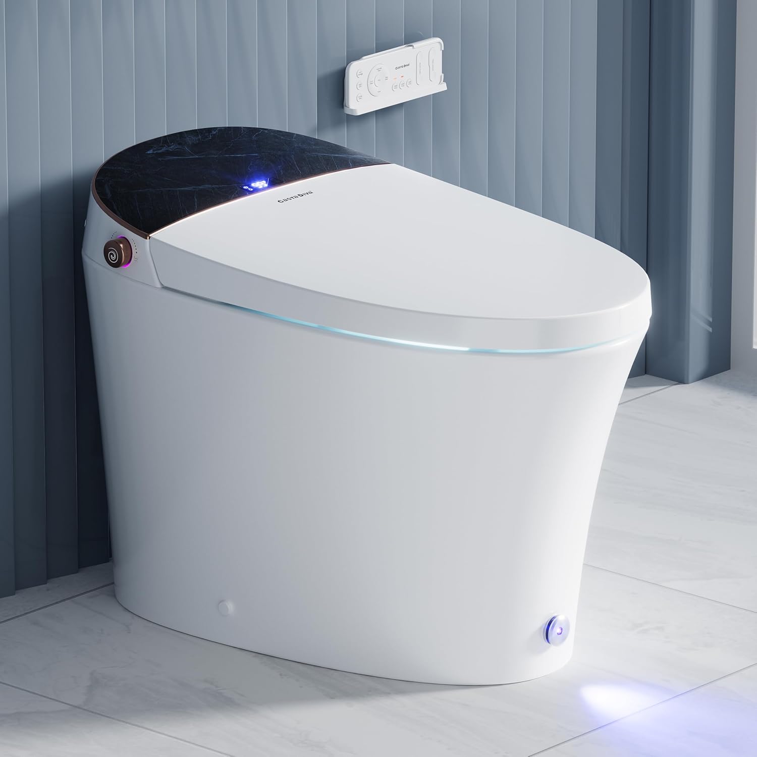 B0DBTKHLZN - Casta Diva Smart Toilet with Tank Built in, Pump-assist, Foot
