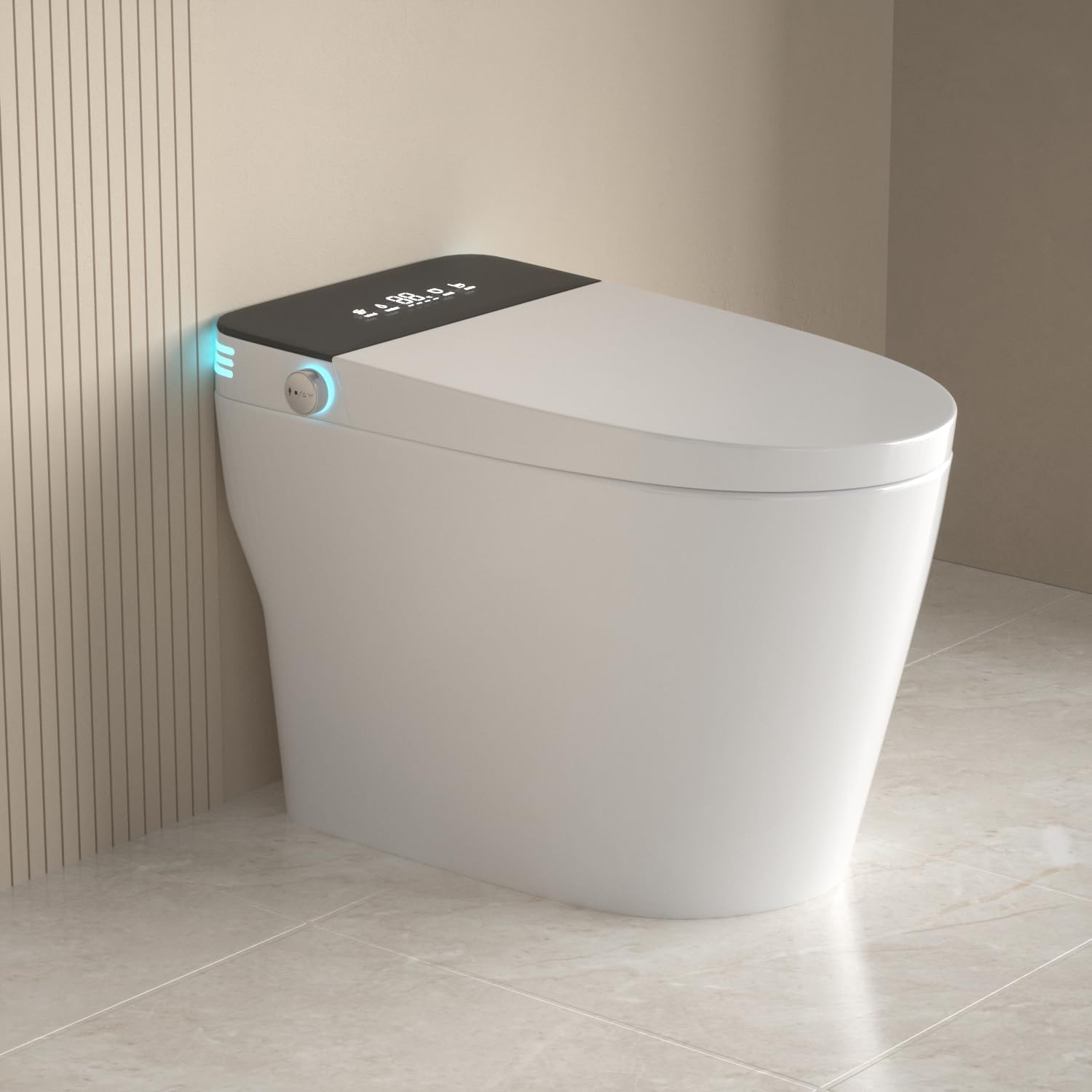 B0DC6CH9ZW - Elongated Smart Toilet with Built-in Bidet, Heated Seat,Smart Toilet Bidet