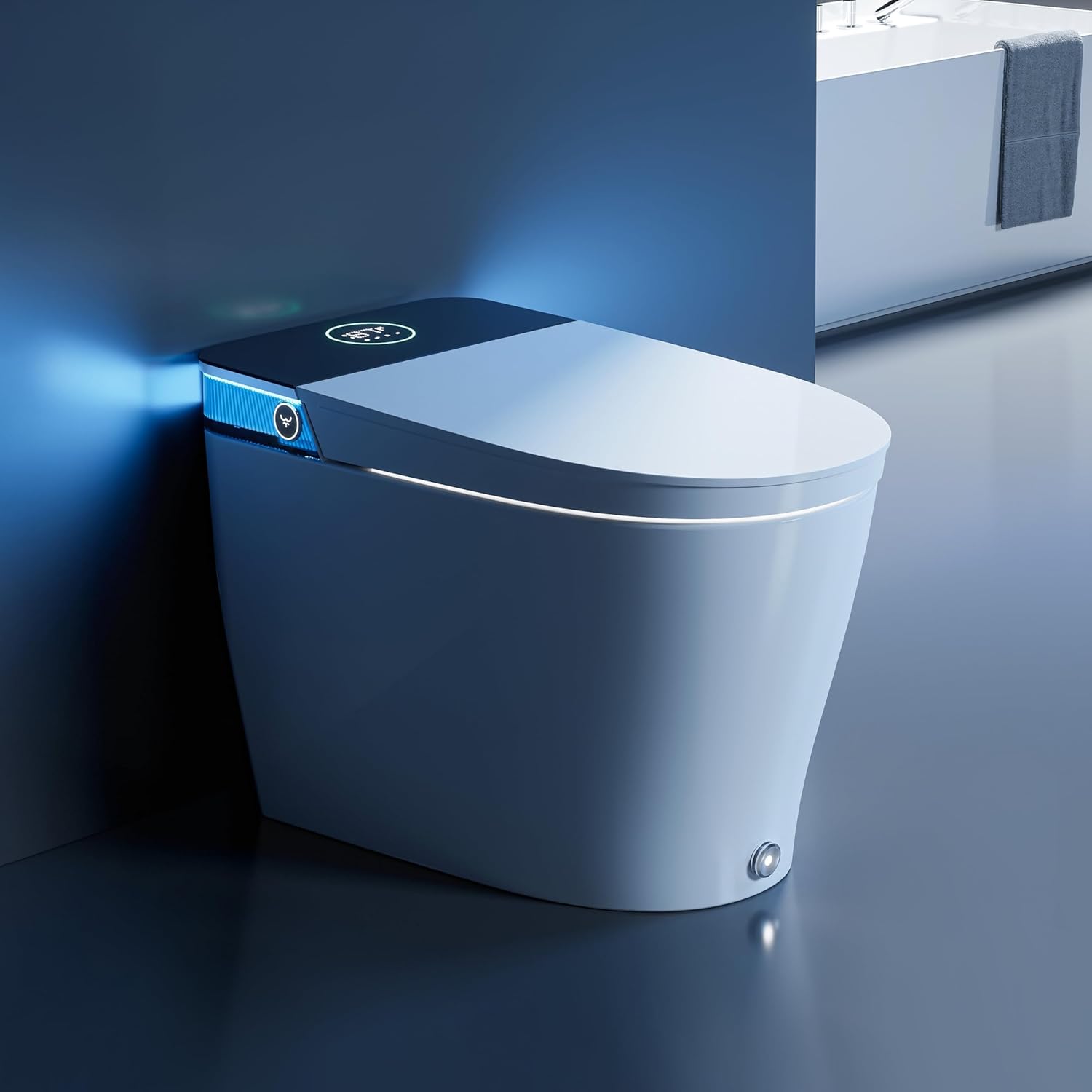 B0DFWF728F - HOROW Artistic Smart Toilet, Bidet Toilet with Powerful Flush and