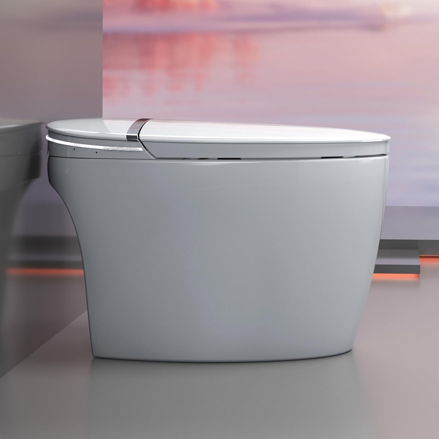 B0DFXS2GDR - Modern Smart Toilet Without Bidet, Tankless Design with Auto Heated