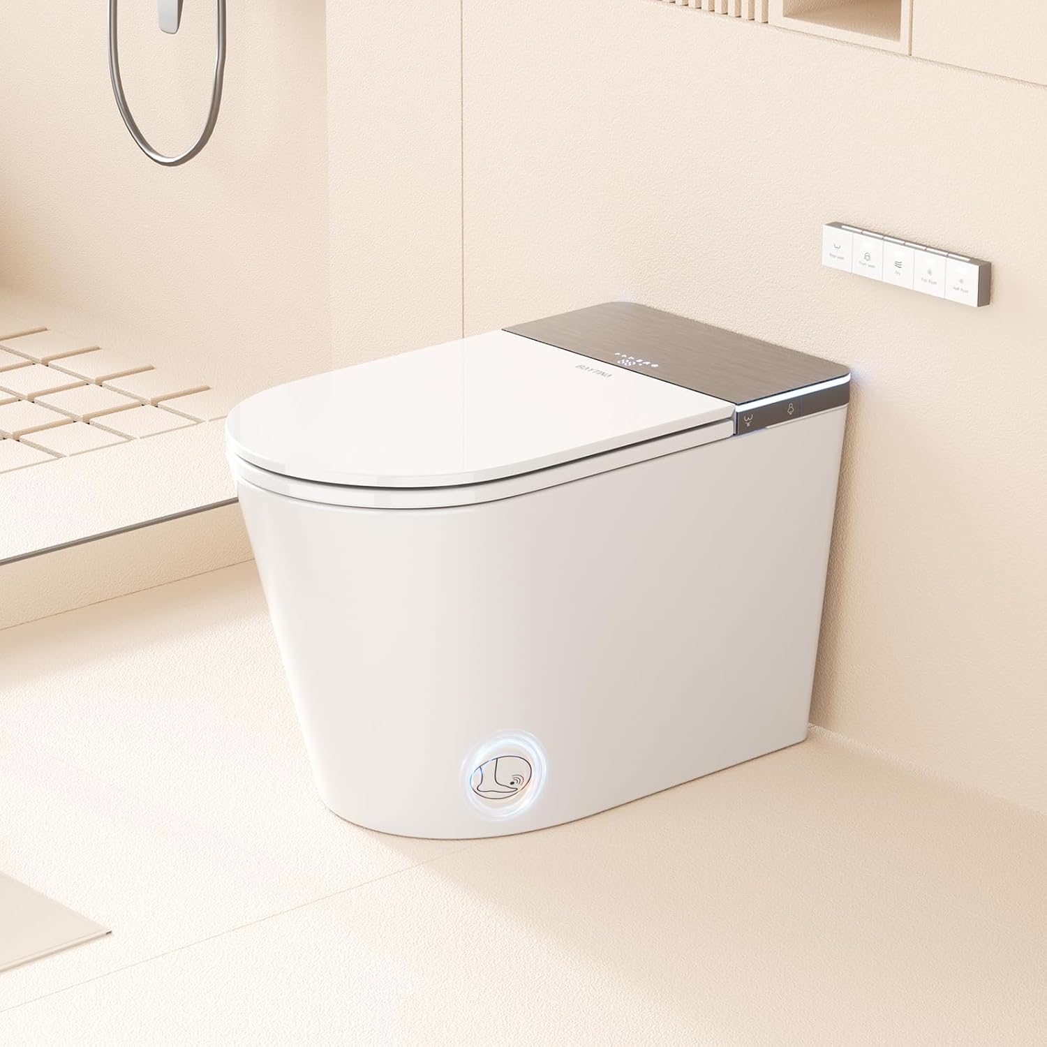 B0DJ8JNYDH - Smart Toilet,one piece toilet with Bidet Built In,Modern Elongated Toilet