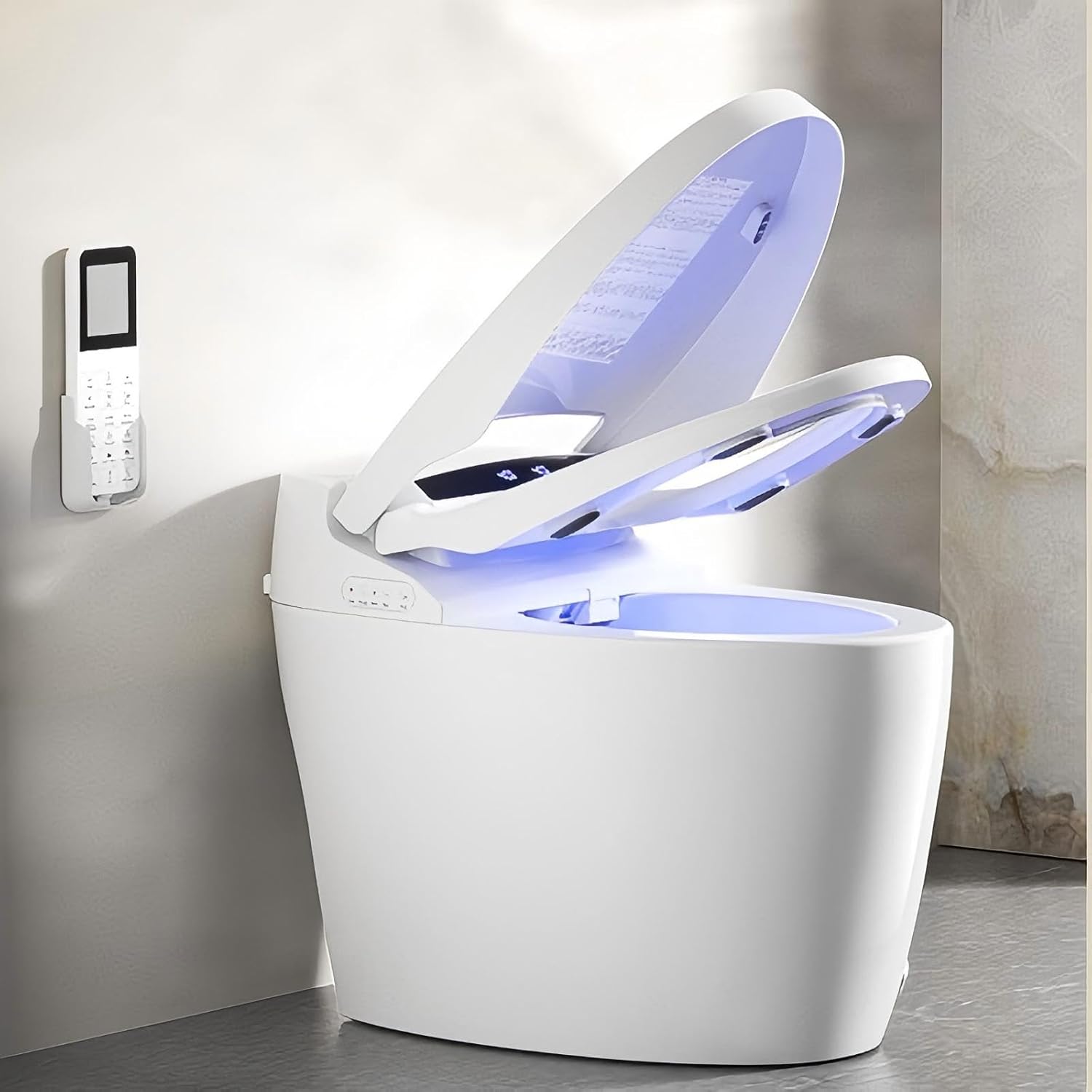 B0DRJ1FS6T - TDH Smart Toilet, One Piece Bidet Toilet for Bathrooms with