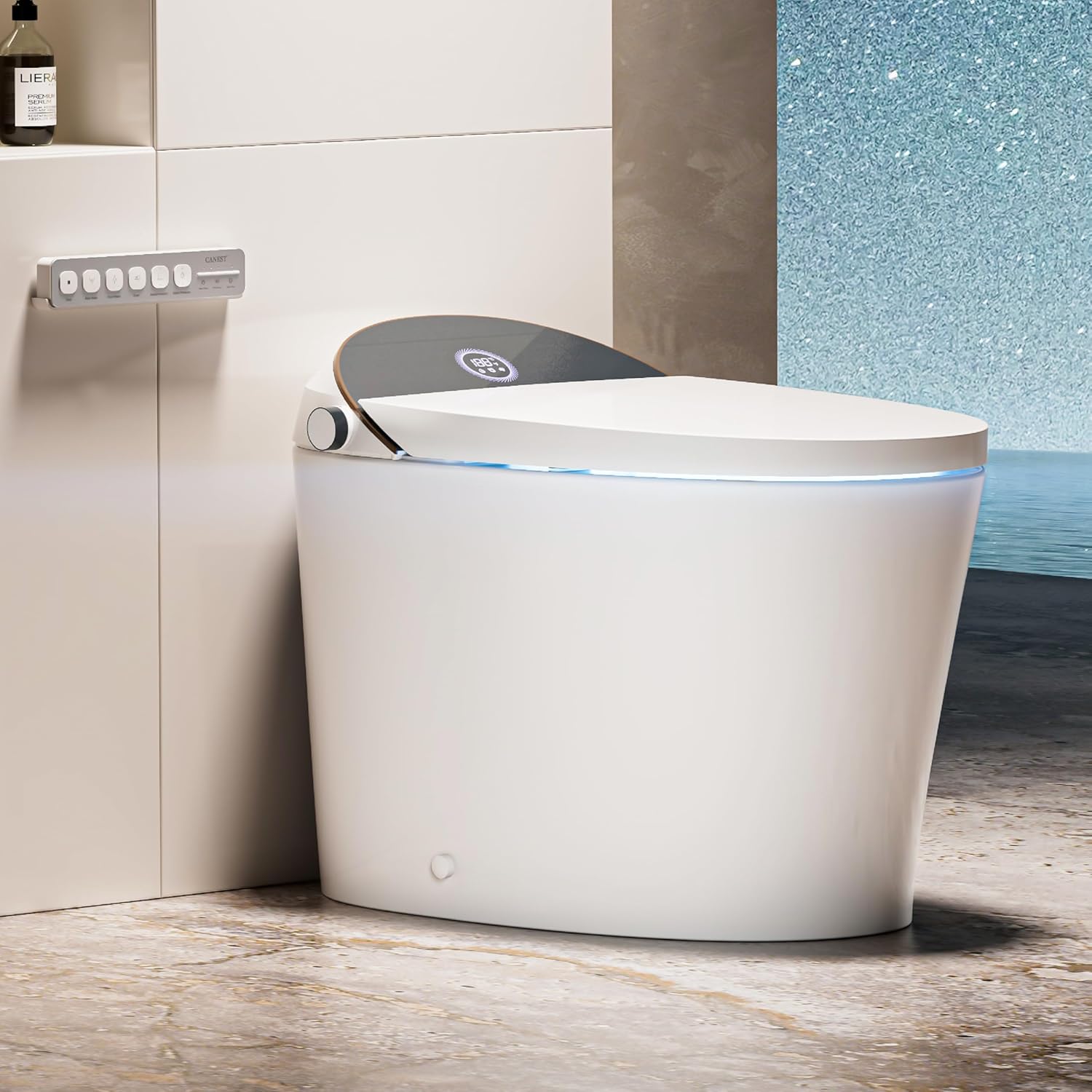 B0DRNZN75L - Smart Toilet with Bidet Built in, Smart Bidet Toilet with