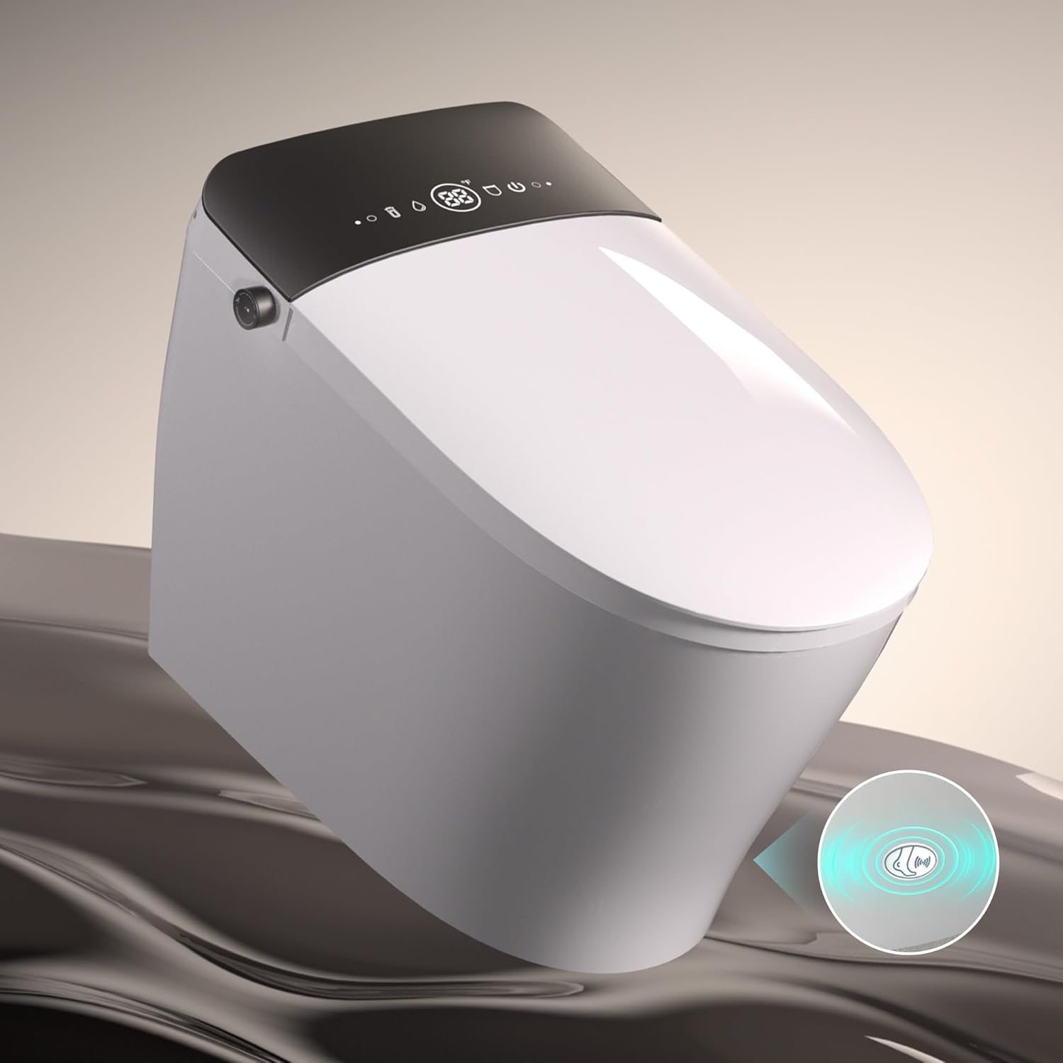 B0DS27F9CK - Smart Toilet with Tank Built In, One Piece Bidet Toilet,