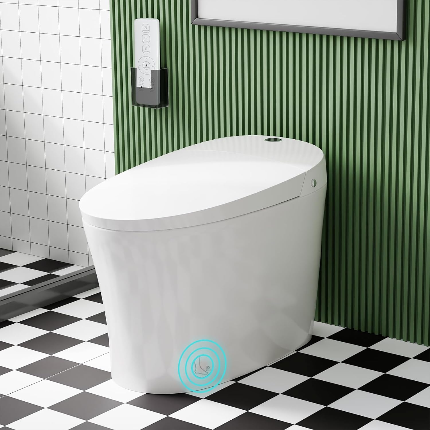B0DSLFN5GS - Smart Toilet, Bidet Toilet with Heated Seat, Dual Flush, Foot