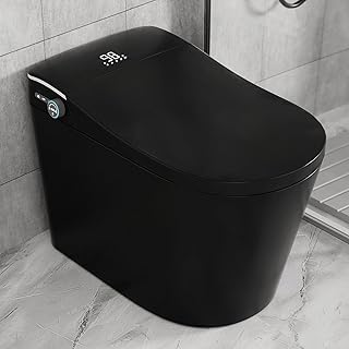 B0DSB3J858 - WinZo Modern Tankless Smart Toilet, Auto Open & Close, Auto Flush, Foot Kick, Heated Seat,