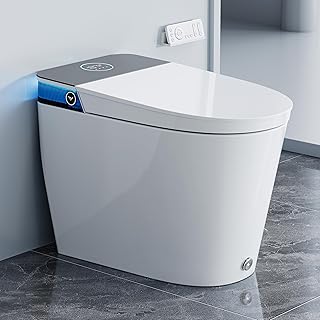 B0F7Q8ZHR3 - HOROW Artistic Bidet Toilet, Smart Toilet with ADA Chair Height, MAP 1000g Powerful Flush, Auto