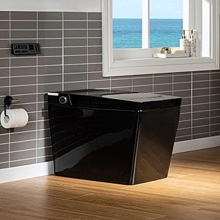 B0FD37ZBF6 - WOODBRIDGE Square Smart Bidet Toilet with Auto Open & Close, Foot Sensor, Auto Flush, Multiple