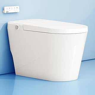 B0FGDBHWPM - Smart Toilet with Bidet Built in, Auto Open/Close, Foam Shield, Foot Sensing Operation, Built-in Tank
