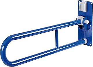 B008368EKG - Fold-Up Bathroom Support Bar 765 mm Plastic-Coated Steel Blue