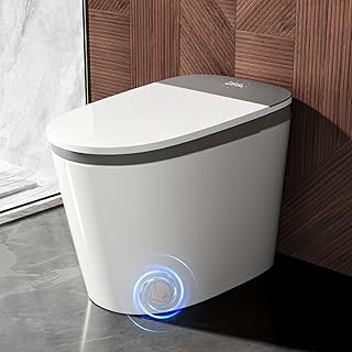 B0F18PBJ9N - Smart Toilet with Bidet Built in, Heated Bidet, Auto Open/Close Lid, Foot Sensor Operation, Instant